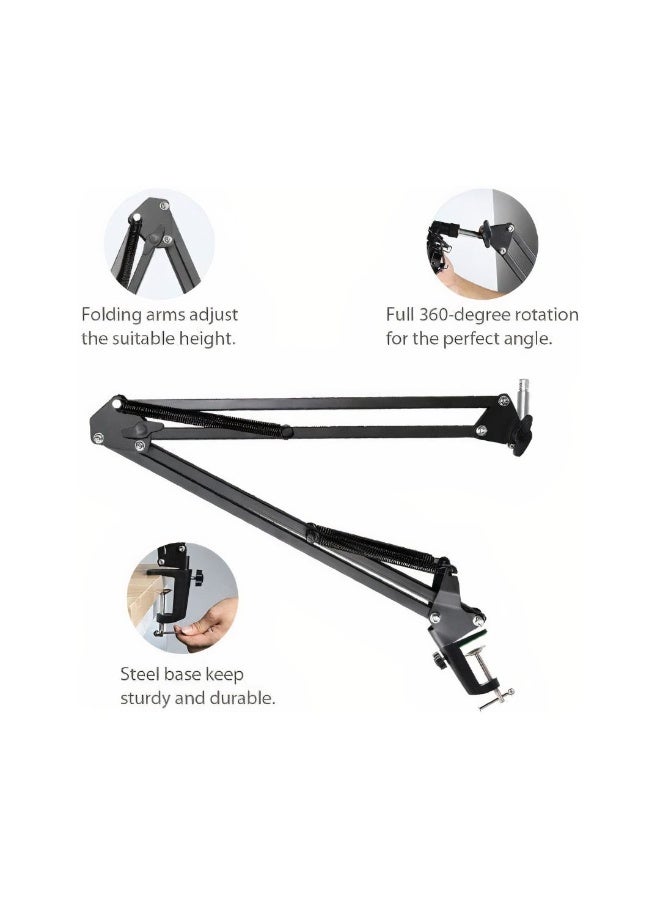 Maono BA20 Microphone Boom Scissor Arm Stand – (Black) - Image 4