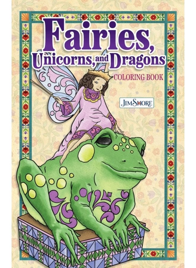 Jim Shore Fairies Gnomes Dragons Coloring Book - Paperback