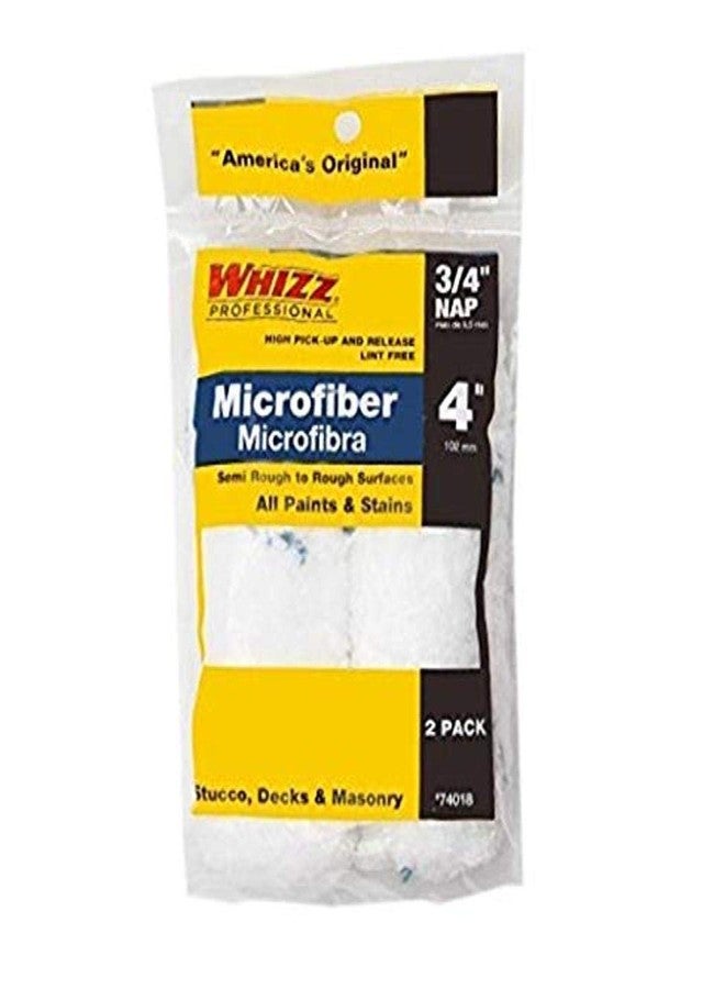 WHIZZ 74018 4" Xtrasorb Microfiber Blue Stripe 3/4" Nap Mini Roller 2Pk - Image 2