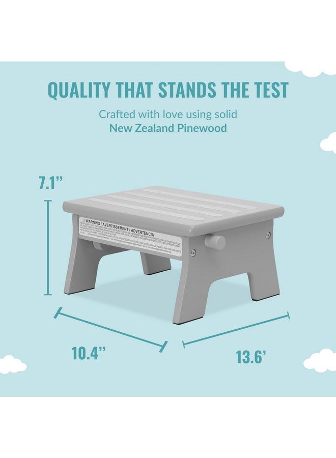 Dream On Me Ease-Up Adjustable Nursing Footrest in Pebble Grey, Made of Sturdy Pinewood, Lightweight, Easy to Assemble - Image 3