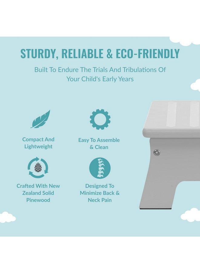 Dream On Me Ease-Up Adjustable Nursing Footrest in Pebble Grey, Made of Sturdy Pinewood, Lightweight, Easy to Assemble - Image 4