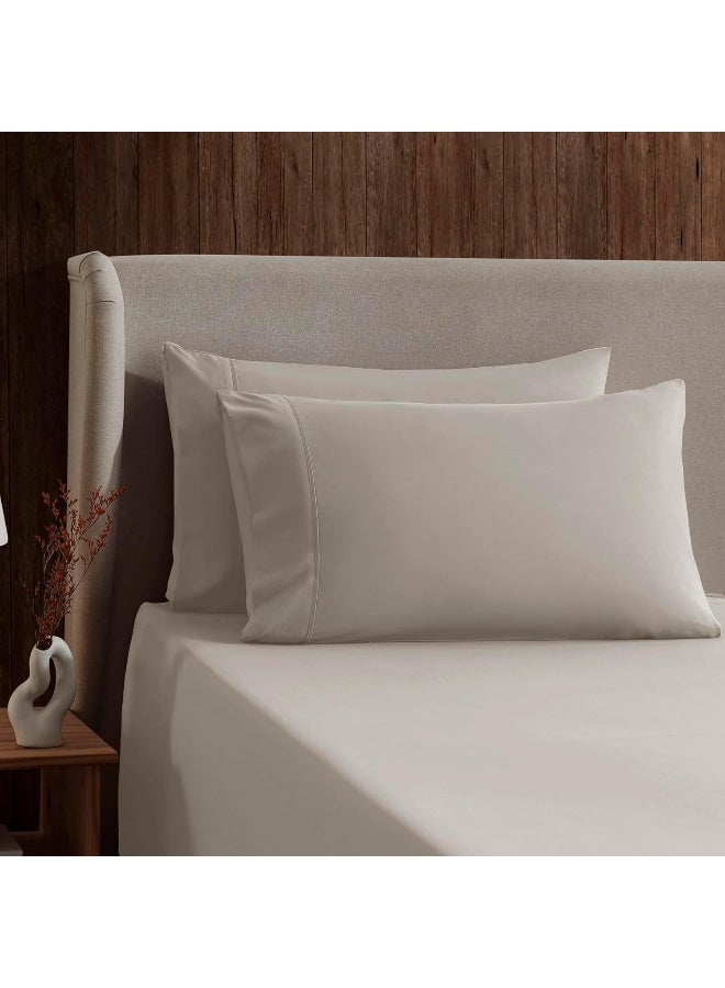 Nestl Split King Sheets for Adjustable Beds - 5 Piece Split King Sheets Set  Deep Pocket  Hotel Luxury  Extra Soft  Breathable and Cooling  Beige Cream Split King Bed Sheets - Image 3