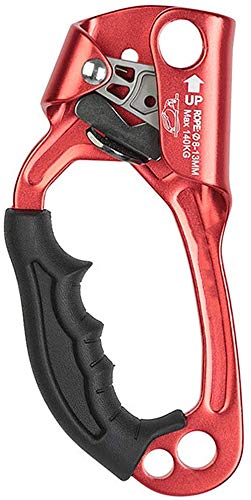 SZCQ SRT Climbing Equipment Hand Ascender Light Alloy Mountaineering Rock Ergonomic Rappelling Gear Handled Left asender Arborist Tree Climber Rigging (Red,Left Hand) - Image 5