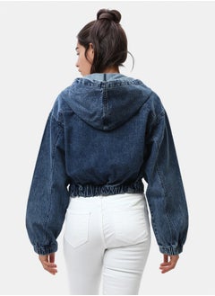 RAVIN Balloon Sleeves Short Denim Jacket  - Image 3
