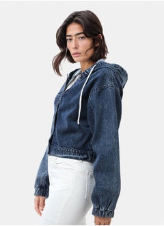 RAVIN Balloon Sleeves Short Denim Jacket  - Image 2