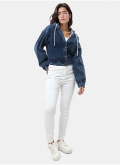 RAVIN Balloon Sleeves Short Denim Jacket  - Image 5