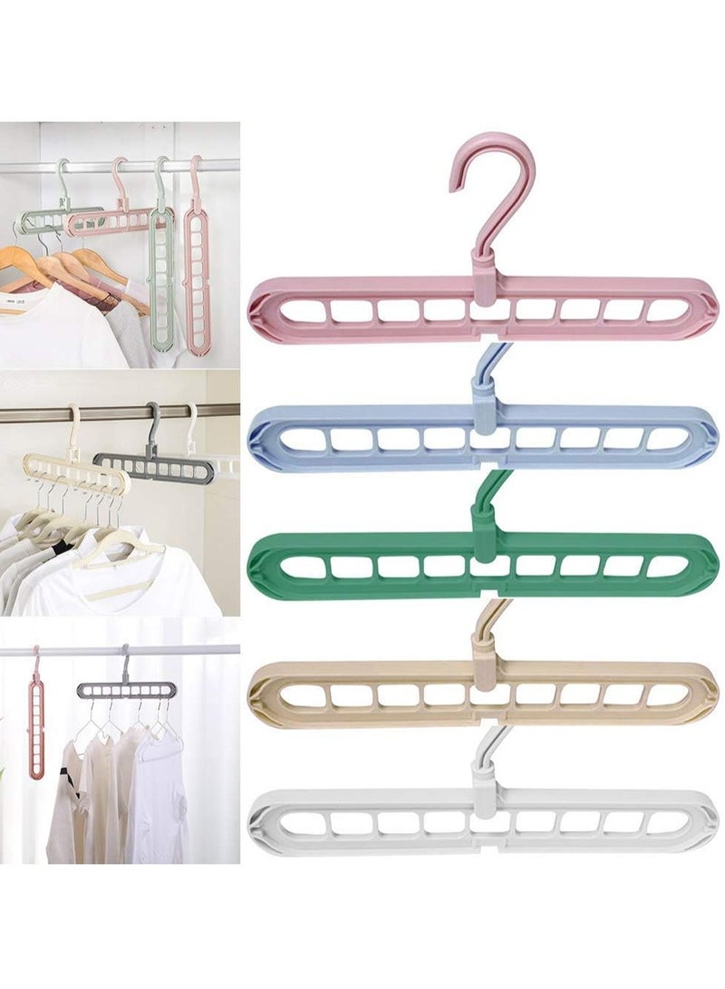 Hanger Hub 10 Pcs Multi-Functional Rotating Clothes Hanger Set | Space Saver Wardrobe Organizer, 360° Swivel Hooks, Heavy Duty Foldable Closet Hangers - Image 1