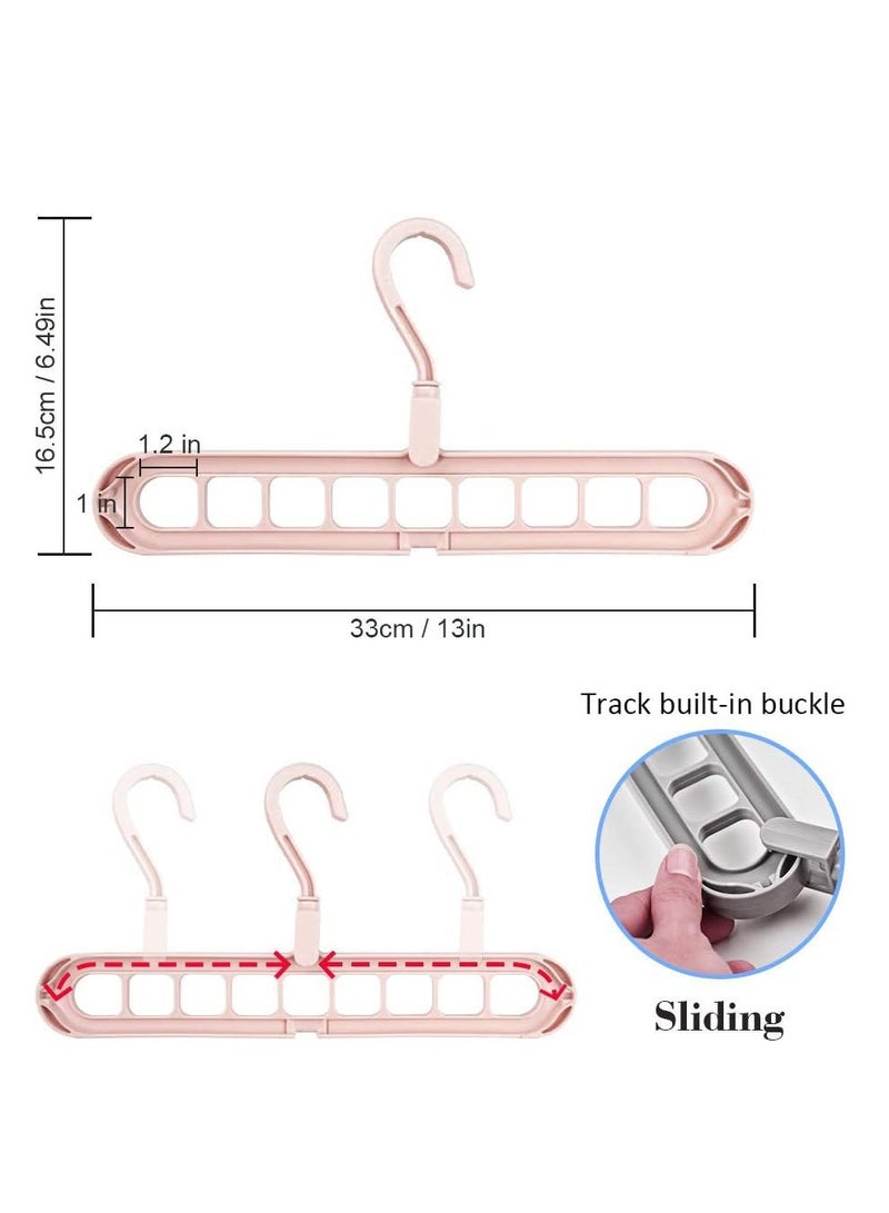 Hanger Hub 10 Pcs Multi-Functional Rotating Clothes Hanger Set | Space Saver Wardrobe Organizer, 360° Swivel Hooks, Heavy Duty Foldable Closet Hangers - Image 2