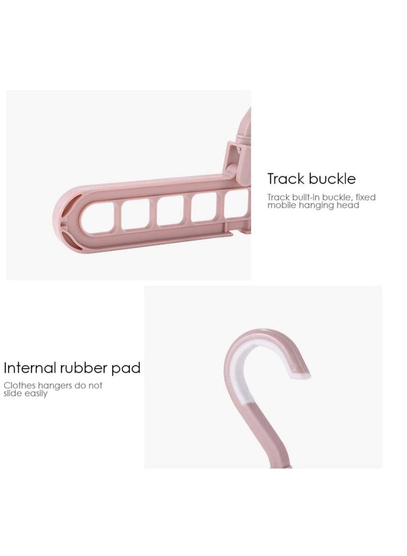 Hanger Hub 10 Pcs Multi-Functional Rotating Clothes Hanger Set | Space Saver Wardrobe Organizer, 360° Swivel Hooks, Heavy Duty Foldable Closet Hangers - Image 3