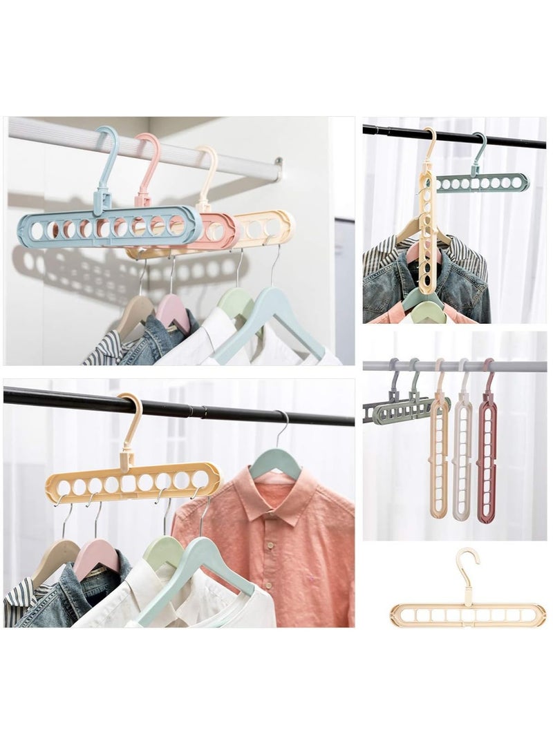 Hanger Hub 10 Pcs Multi-Functional Rotating Clothes Hanger Set | Space Saver Wardrobe Organizer, 360° Swivel Hooks, Heavy Duty Foldable Closet Hangers - Image 5