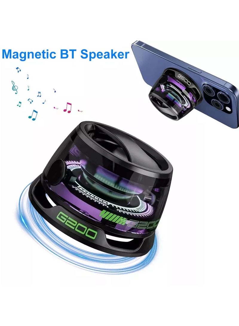 Portable Magnetic Speaker G200  Mini Sound Box Bluetooth 5.3 RGB Lighting Phone Holder True Wireless Speakers  - Image 3