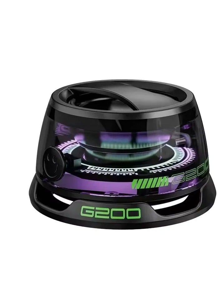 مكبر صوت محمول مغناطيسي G200 صندوق صوت صغير بلوتوث 5.3 إضاءة RGB حامل هاتف سماعات لاسلكية حقيقية - Image 1