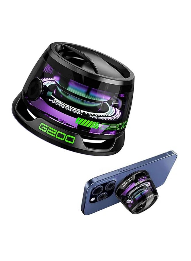 مكبر صوت محمول مغناطيسي G200 صندوق صوت صغير بلوتوث 5.3 إضاءة RGB حامل هاتف سماعات لاسلكية حقيقية - Image 3