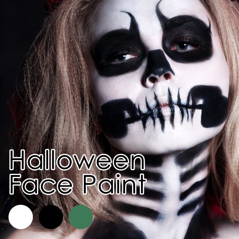 FREEORR 3 Colors White Black Green Face Body Paint Stick, Eye Black Lipstick Face Paint for Baseball/Football/Halloween/Costume Parties Accessories Vampire/Witch/Clown Makeup Face& Body Paint - Image 3