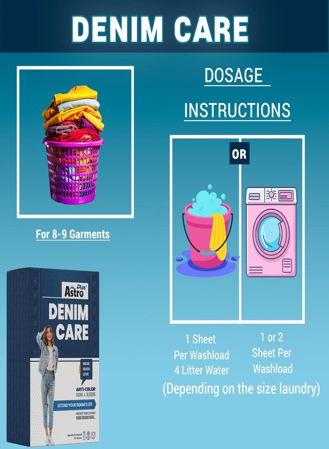 ASTRO PLUS + Astro Plus+ Denim Care | Premium Laundry Detergent for Jeans & Denim | Gentle Formula, Deep Clean & Color Protection (5 Pouch x 40 ml each) - Image 2