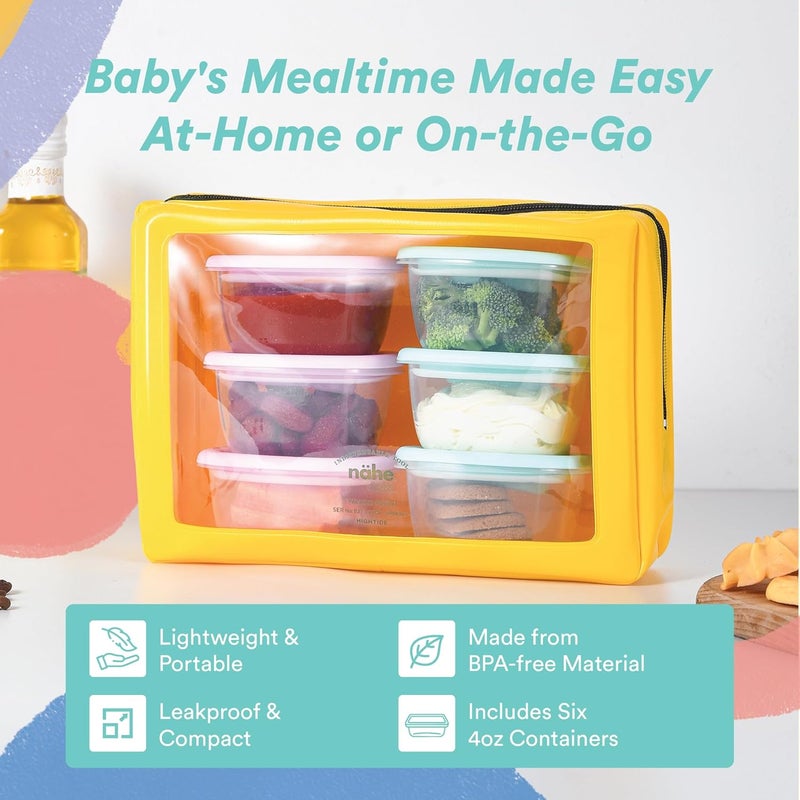 Liname Silicone Baby Food Containers 6 Pack  Baby Food Storage Containers with Ventilation Valve for Reheating  Rubber Bottom for Easy Frozen Food Release  Baby Led Weaning  Feeding Essentials - Image 5
