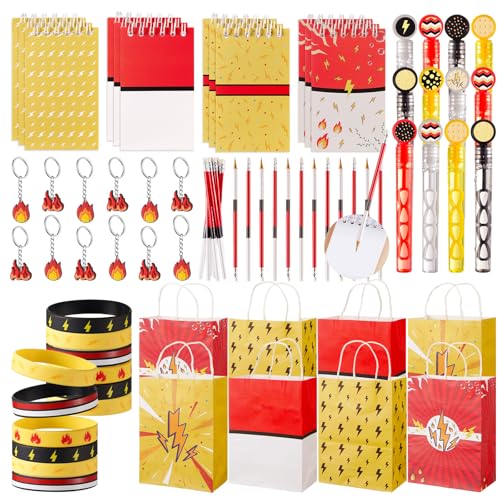 Vanblue 72Pcs Cartoon Animation Party Favors Theme Birthday Party Decorations Goodie Bags Stuffers Gift Bags Silicone Wristband for Birthday Party Supplies Gifts Pinata Fillers - Image 1