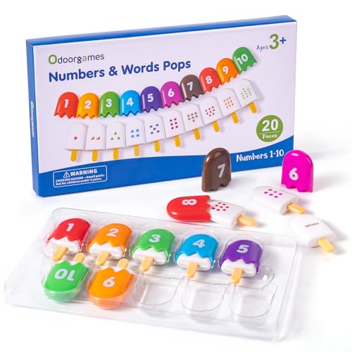 Odoorgames Mini Number Pops 110 Fun Number Matching Toys for Kindergarten Preschool Ice Cream Counting Recognition Math Games - Image 1