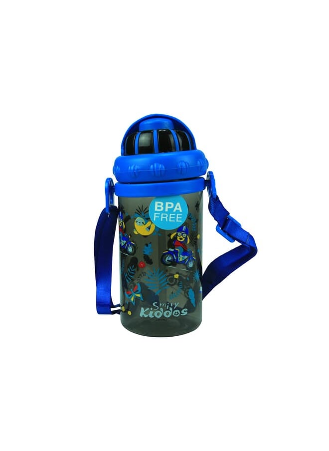 SMILY KIDDOS Kiddos Sipper Water Bottle 430Mlblack 