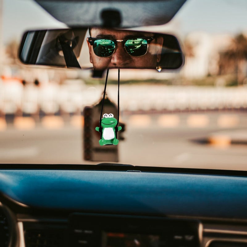 🚗 تعليقة سيارة مزخرفة بتصميم ضفدع للمرآة الخلفية - Image 3
