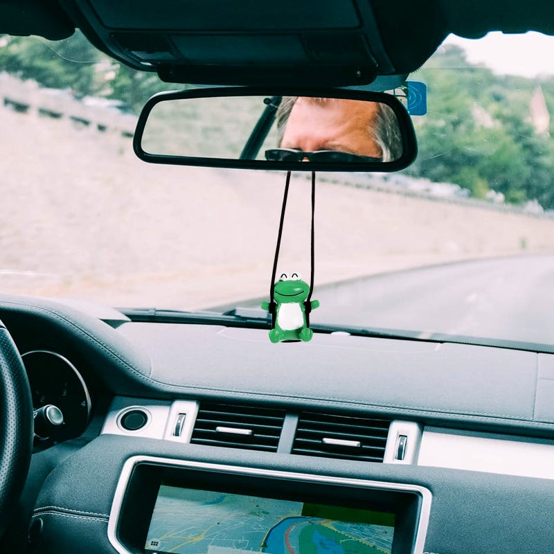 🚗 تعليقة سيارة مزخرفة بتصميم ضفدع للمرآة الخلفية - Image 2