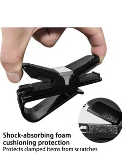 Oasisgalore 2 Pcs Car Sun Visor Sunglasses Holder with 180° Rotation, Card Clip, and Vehicle Glasses Clips  - Image 4