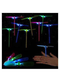 Y&D Helicopter Flying Toys, 25Pcs Luminous Bamboo Dragonfly, Dragonflies for Kids, Dragonfly Shaped Outdoor Toy Kids Party Gift  - Image 1