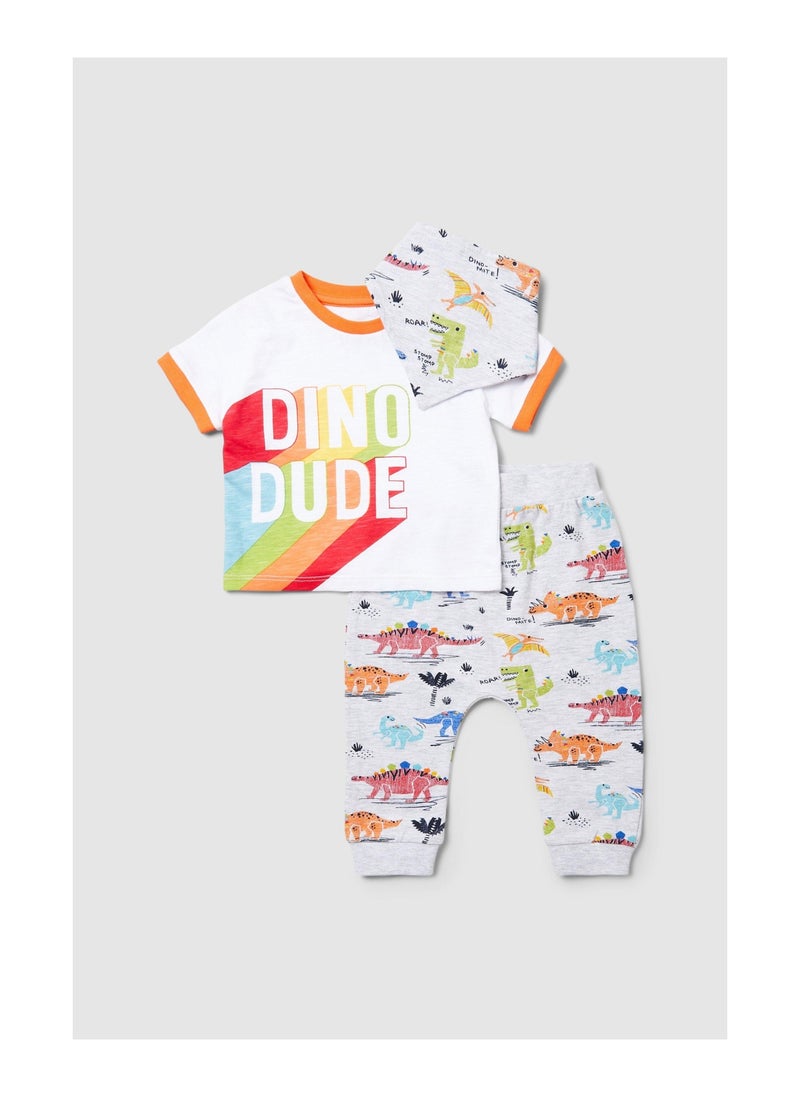 Blue zoo - Baby Boys Dino Dude Tee & Jogger Set - Image 1