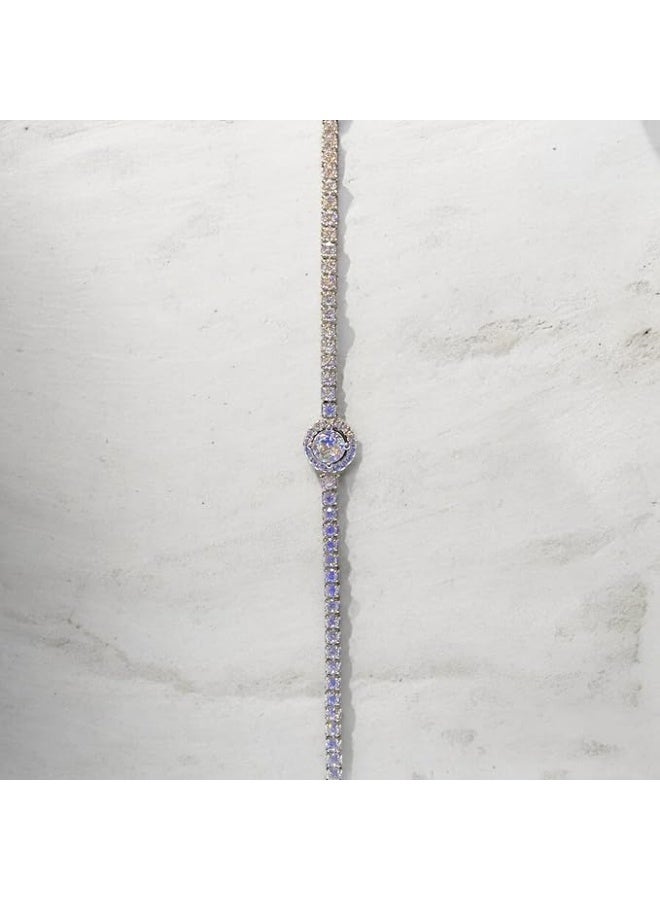 A high-quality women's bracelet crafted from 925 Swiss sterling silver and plated with white gold, known globally as the "Royal Bracelet." - Image 4