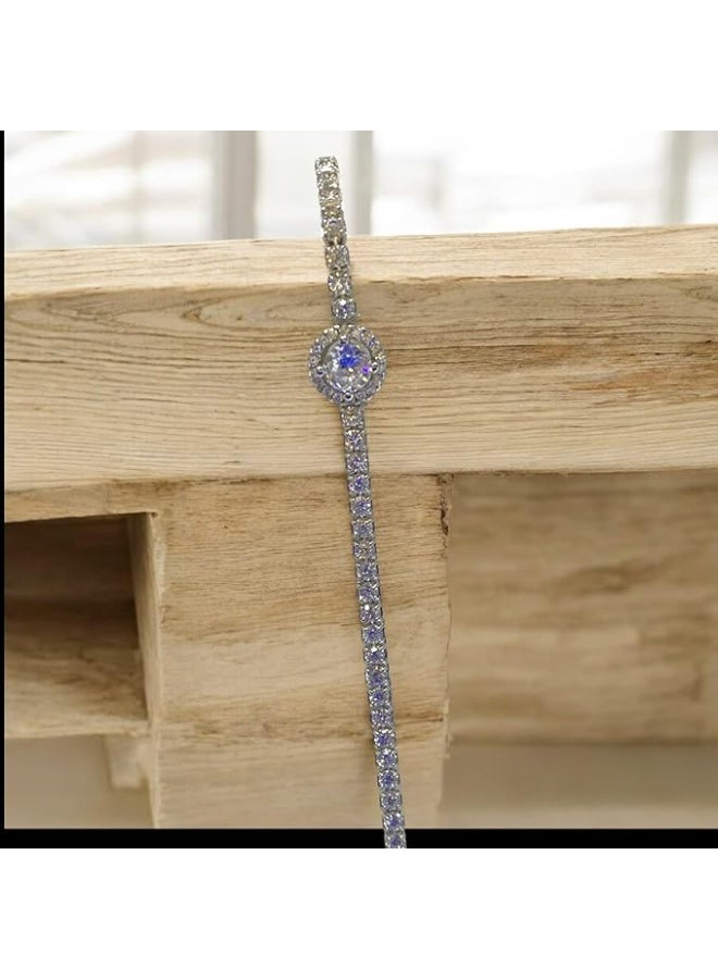 A high-quality women's bracelet crafted from 925 Swiss sterling silver and plated with white gold, known globally as the "Royal Bracelet." - Image 5