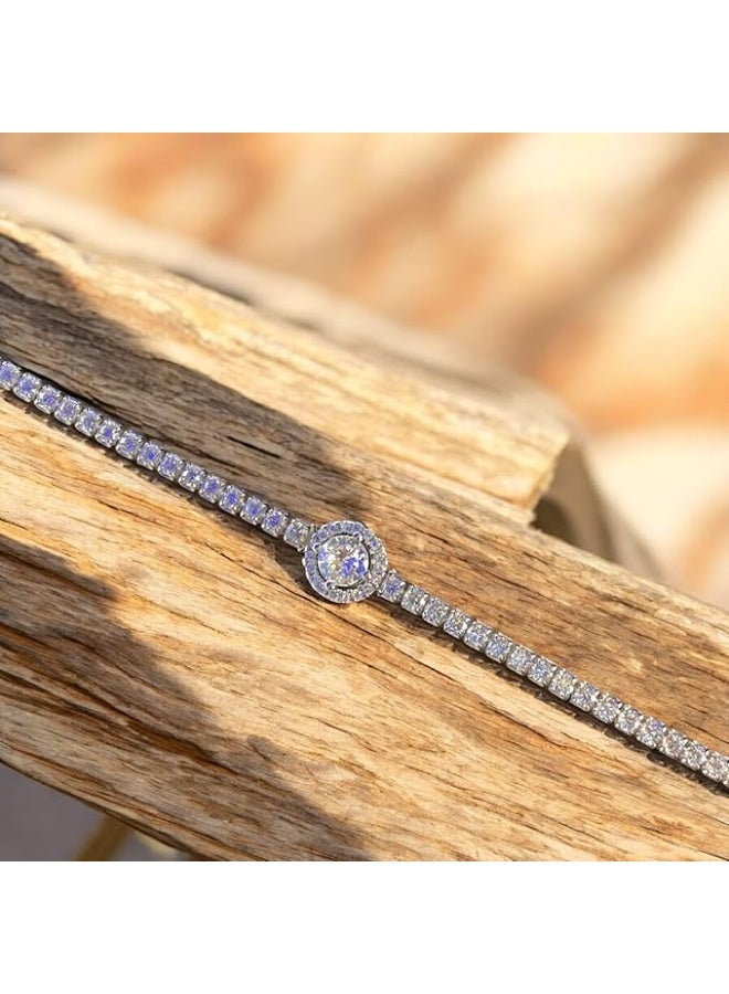 A high-quality women's bracelet crafted from 925 Swiss sterling silver and plated with white gold, known globally as the "Royal Bracelet." - Image 3