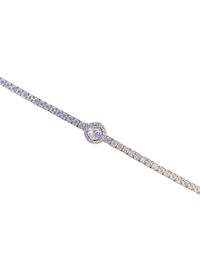 A high-quality women's bracelet crafted from 925 Swiss sterling silver and plated with white gold, known globally as the "Royal Bracelet." - Image 2