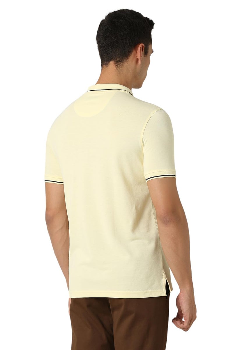 Van Heusen Men's Regular Fit Polo T-Shirt (VSKP517S011421_Cream 2XL) - Image 5