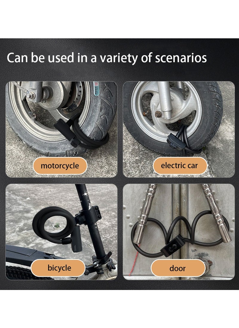 Generic Aluminum Alloy Lock Anti-Theft Bicycle Lock, Equipped with a Lock Holder, Two Keys  - Image 3