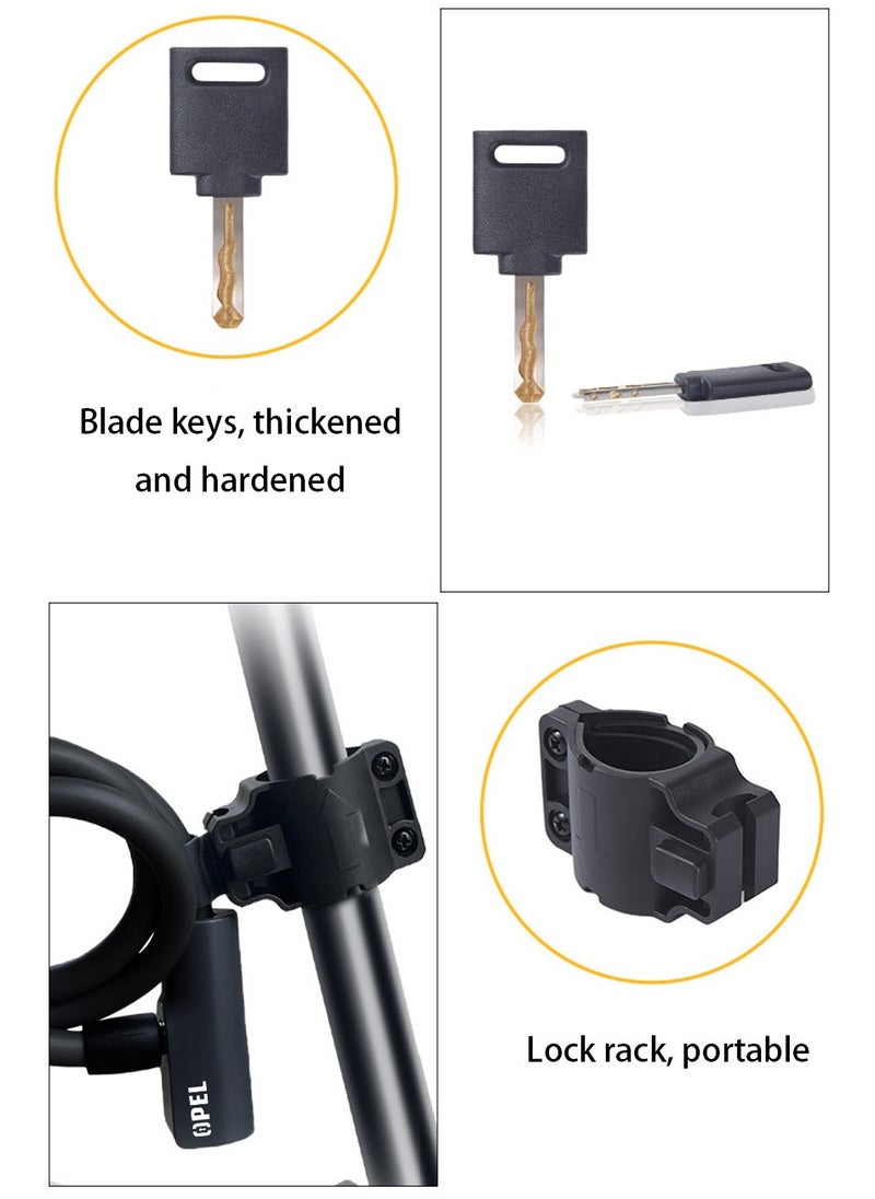 Generic Aluminum Alloy Lock Anti-Theft Bicycle Lock, Equipped with a Lock Holder, Two Keys  - Image 5