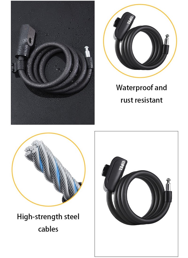 Generic Aluminum Alloy Lock Anti-Theft Bicycle Lock, Equipped with a Lock Holder, Two Keys  - Image 4
