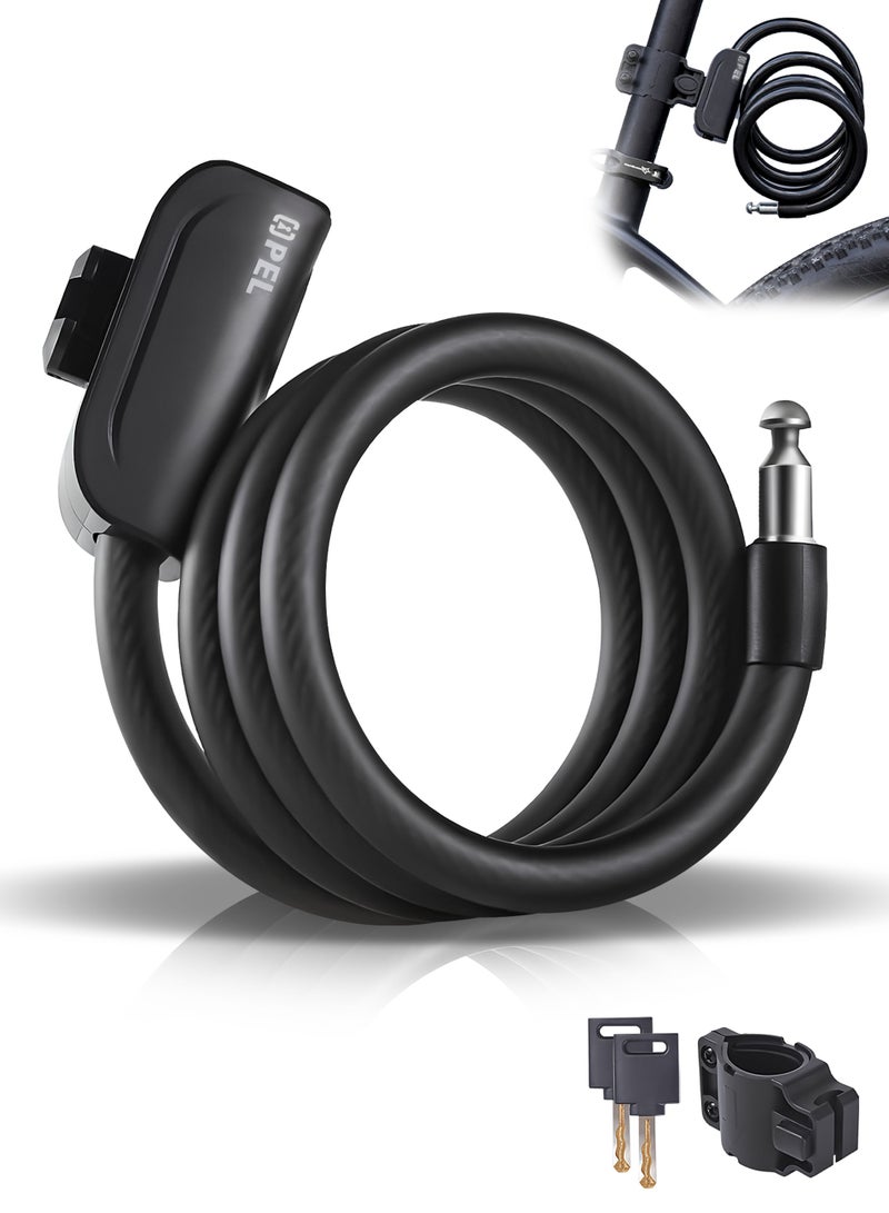Generic Aluminum Alloy Lock Anti-Theft Bicycle Lock, Equipped with a Lock Holder, Two Keys  - Image 1