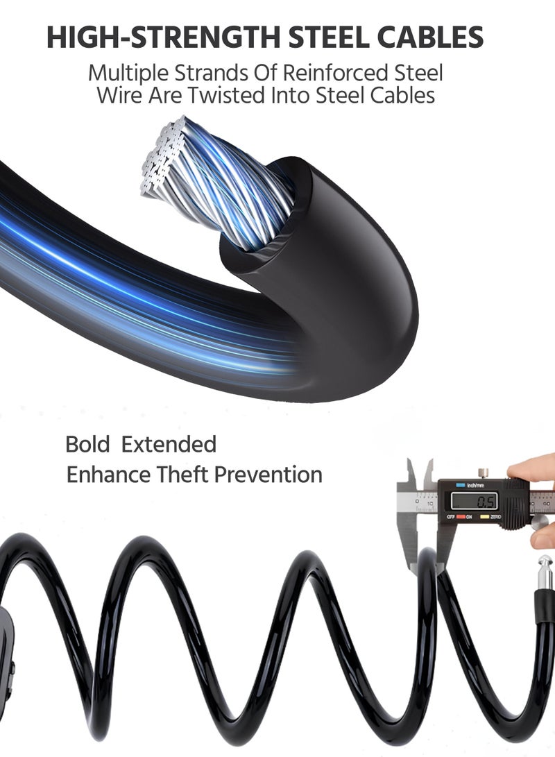 Generic Aluminum Alloy Lock Anti-Theft Bicycle Lock, Equipped with a Lock Holder, Two Keys  - Image 3