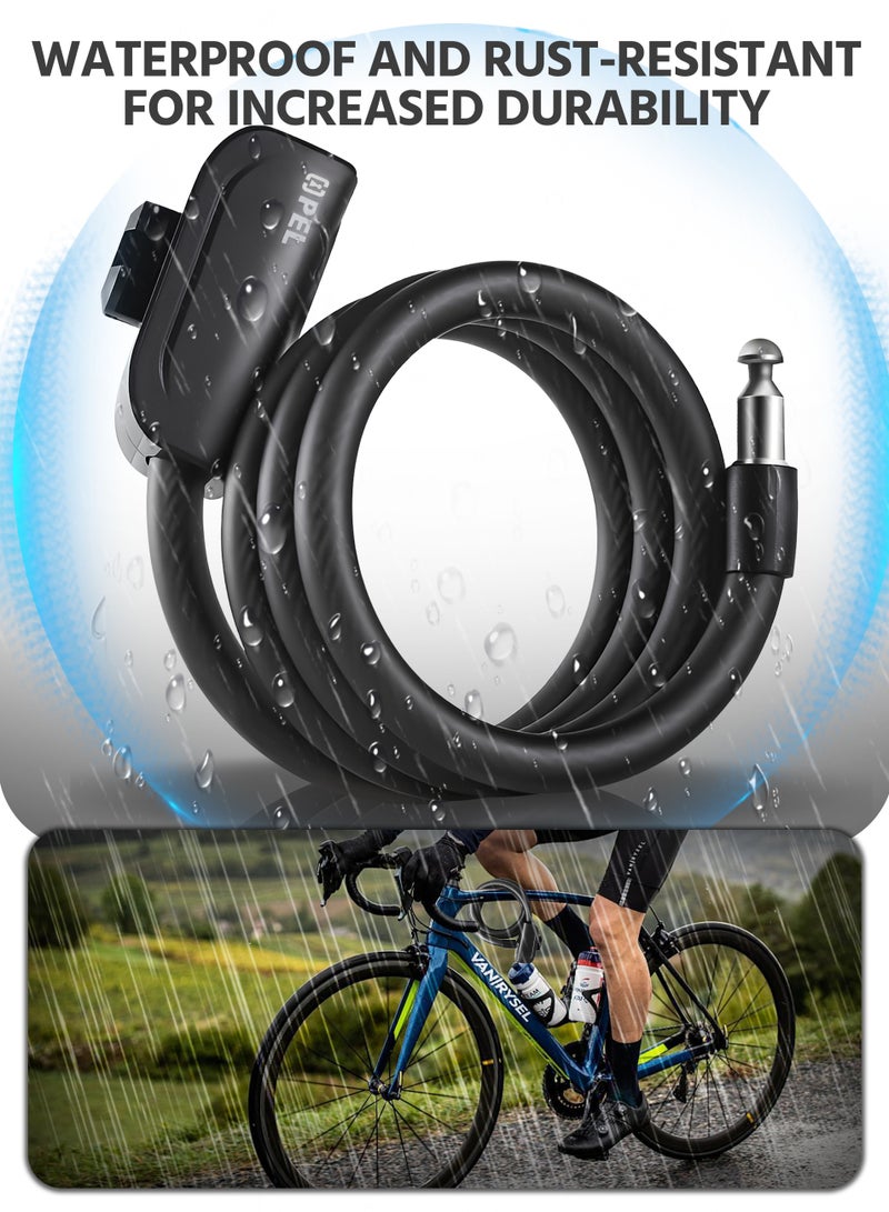 Generic Aluminum Alloy Lock Anti-Theft Bicycle Lock, Equipped with a Lock Holder, Two Keys  - Image 4