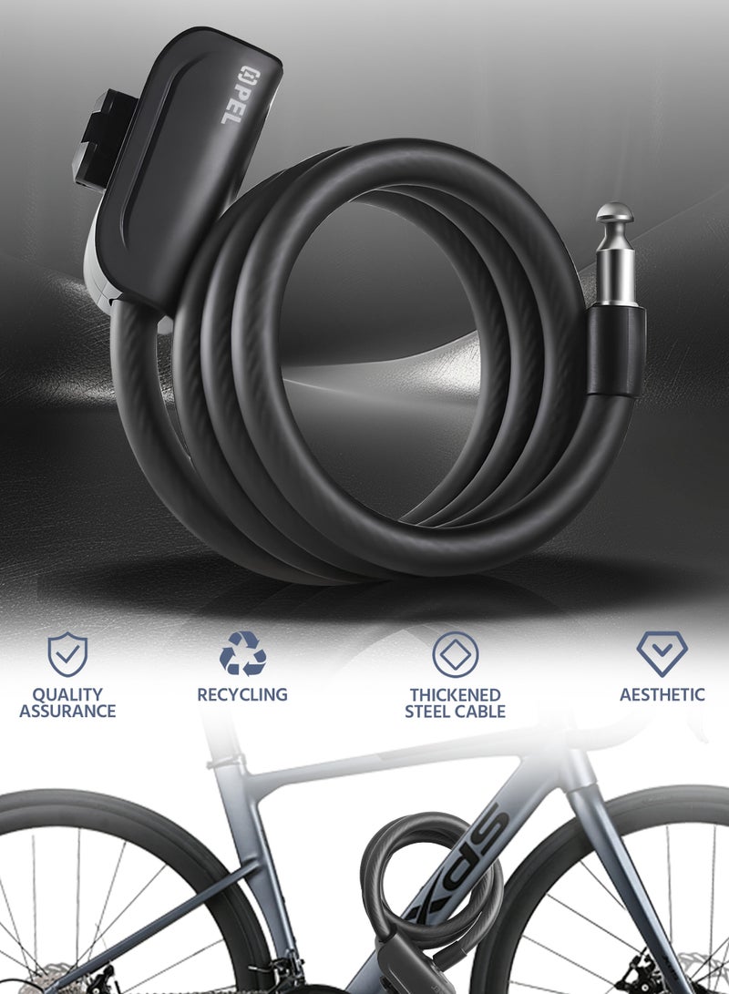 Generic Aluminum Alloy Lock Anti-Theft Bicycle Lock, Equipped with a Lock Holder, Two Keys  - Image 2