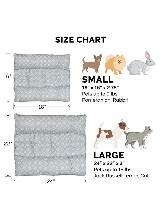 سرير قطط من فورهافن للقطط المنزلية، قابل للغسل مع وسائد قابلة للإزالة، للحيوانات الأليفة التي يصل وزنها إلى 18 رطلاً - سجادة لوف مطبوعة بنقشة ألماس - رمادي، كبير - Image 5