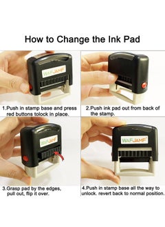 WAFJAMF Paid Stamp Message Stamp Self-Inking Rubber Stamp Office Stamp Red Ink-Medium  - Image 4