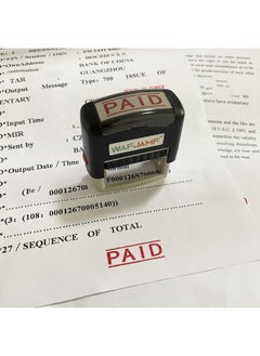 WAFJAMF Paid Stamp Message Stamp Self-Inking Rubber Stamp Office Stamp Red Ink-Medium  - Image 3