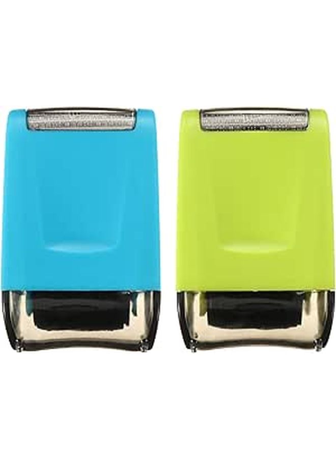 2Pcs Black Privacy Roller Stamp Wear Resistant Security Stamps for Mail and Document - Image 1