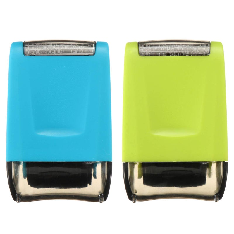 2Pcs Black Privacy Roller Stamp Wear Resistant Security Stamps for Mail and Document - Image 2
