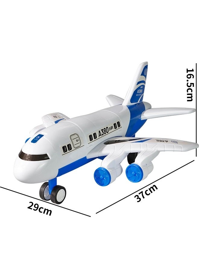 فيكسبلورن مركبات مصبوبة بالقالب طائرة مسار لعبة أطفال، طائرة تخزين محاكاة للأطفال، طائرة لعبة طائرة اثنين في واحد، تأتي مع 12 سيارة لعبة، مناسبة كهدية للأطفال من سن 3 سنوات فأكثر. - Image 2