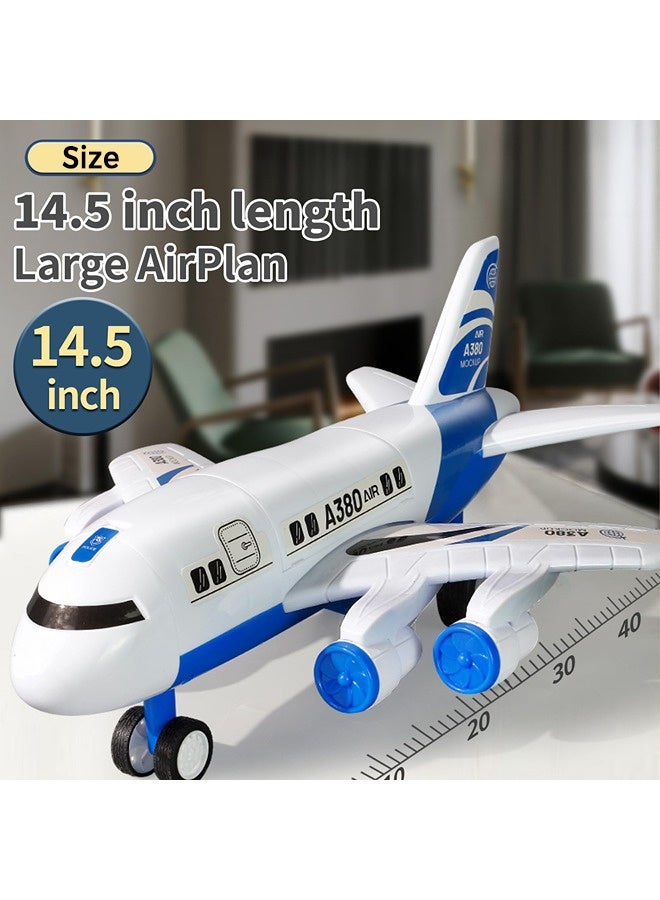 فيكسبلورن مركبات مصبوبة بالقالب طائرة مسار لعبة أطفال، طائرة تخزين محاكاة للأطفال، طائرة لعبة طائرة اثنين في واحد، تأتي مع 12 سيارة لعبة، مناسبة كهدية للأطفال من سن 3 سنوات فأكثر. - Image 3