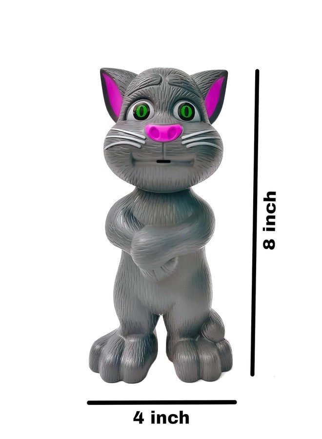Trade Globe Intelligent Talking Tom Cat, Speaking Robot Cat Repeats What You Say, Touch Recording Rhymes and Songs, Musical Cat Toy for Kids - 3 Years Color Gray - Image 5