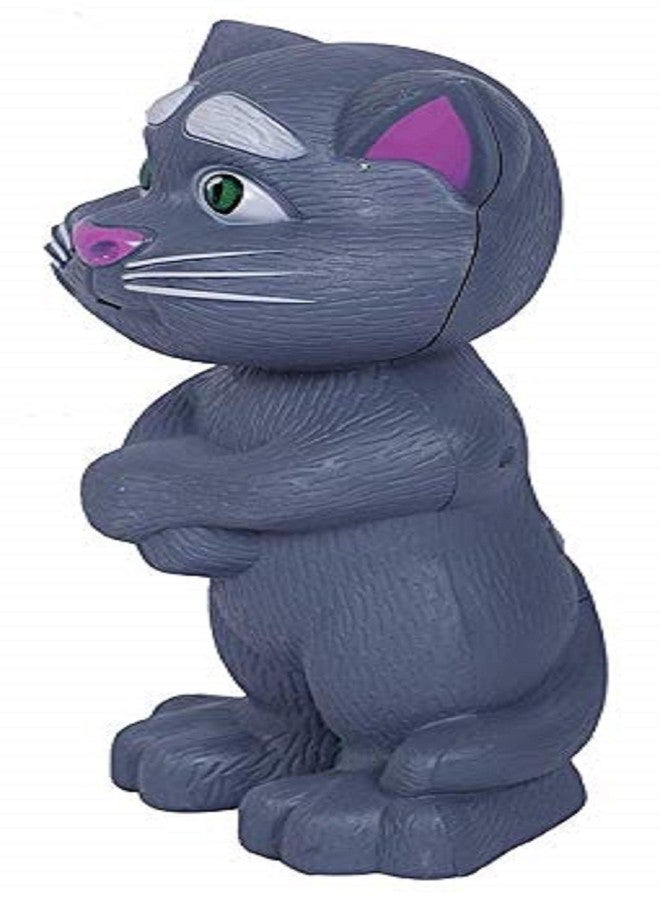 Trade Globe Intelligent Talking Tom Cat, Speaking Robot Cat Repeats What You Say, Touch Recording Rhymes and Songs, Musical Cat Toy for Kids - 3 Years Color Gray - Image 3
