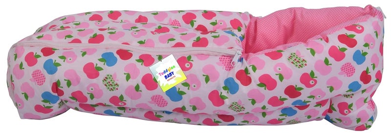 Toddylon Baby Bags Baby 3 in 1 Baby Bed | Baby Wrapper | Holder | Newborn Baby Boys Girls | Wearable Blankets | Cotton (0-6 Months) Pink - Image 2